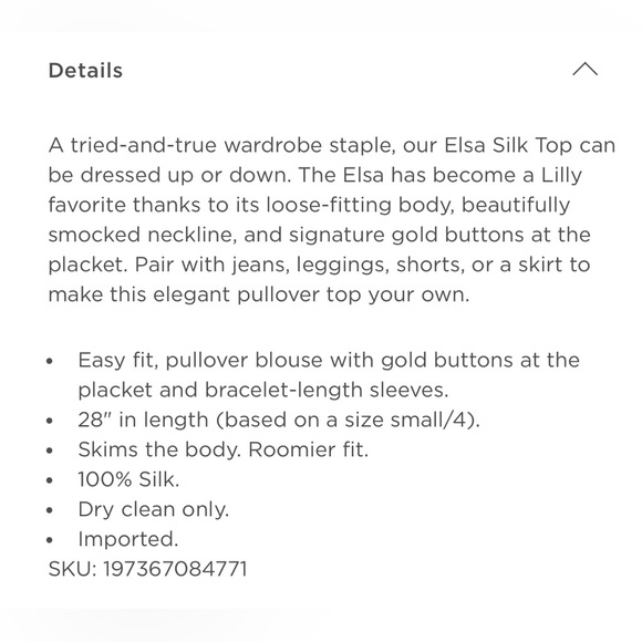 LILY PULLITZER Elsa Silk Top, Size Medium - Picture 4 of 11